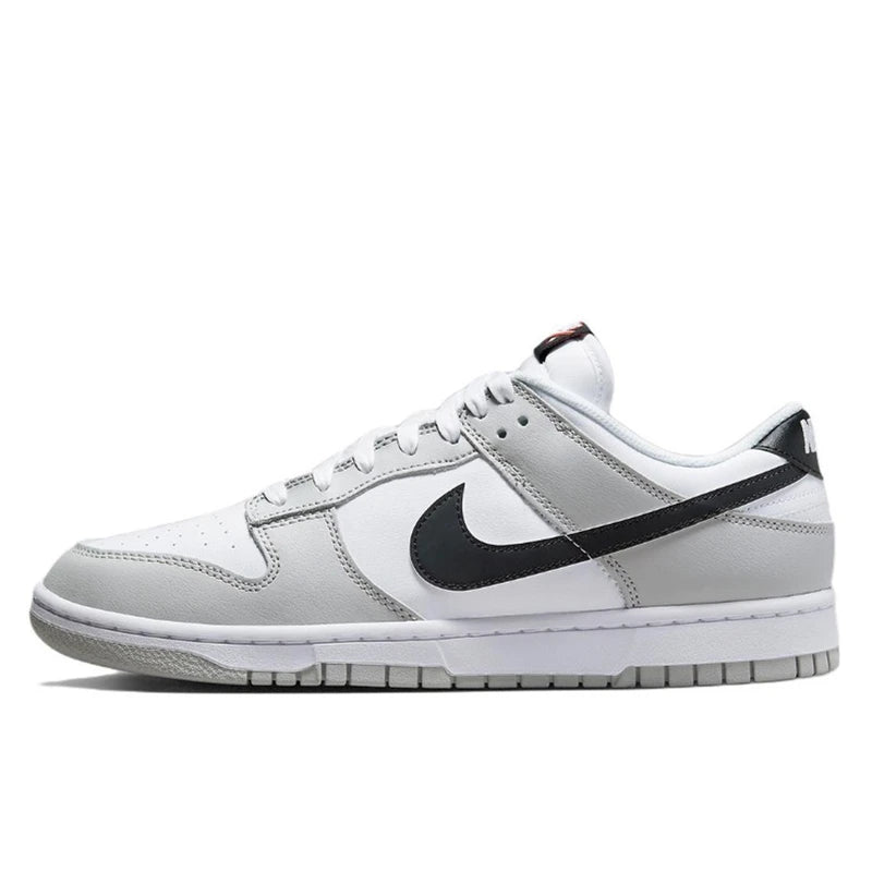 حذاء تزلج Nike Dunk Retro أسود وأبيض للرجال والنساء كلاسيكي من الجلد الأصلي غير قابل للانزلاق ومريح للجري