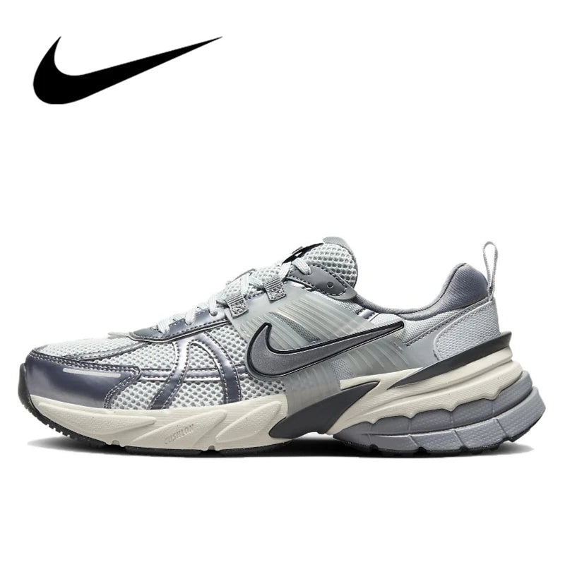 حذاء جري أصلي من Nike V2K Run Mesh للرجال والنساء، خفيف الوزن، مزود ببطانة تدليك، حذاء رياضي للمشي في الهواء الطلق