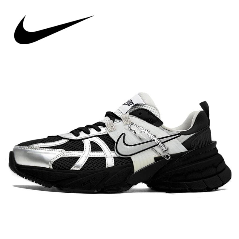 حذاء جري أصلي من Nike V2K Run Mesh للرجال والنساء، خفيف الوزن، مزود ببطانة تدليك، حذاء رياضي للمشي في الهواء الطلق