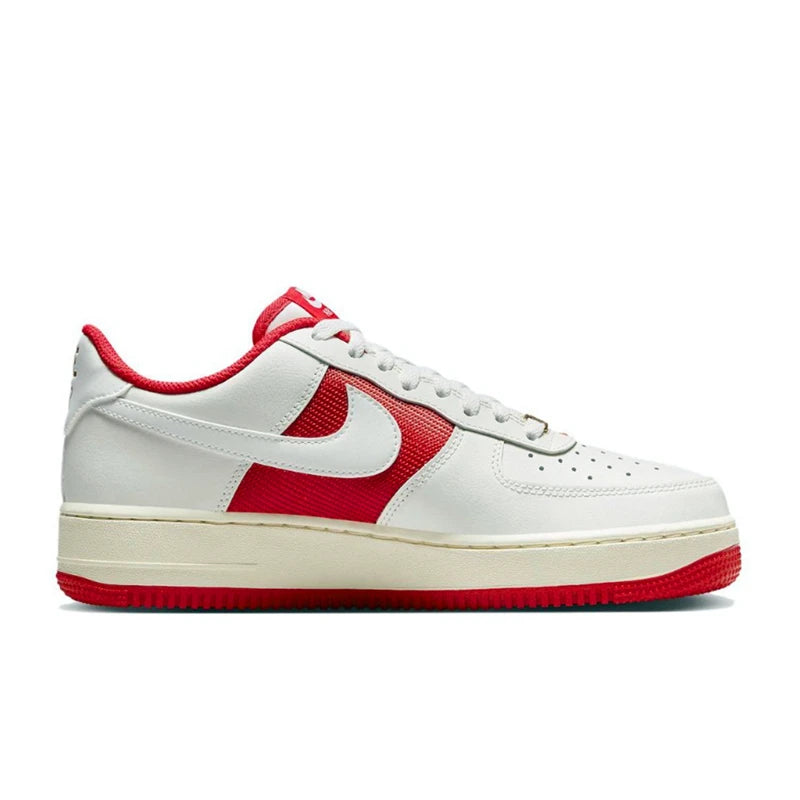 حذاء تزلج Nike Air Force 1 07 للرجال والنساء كلاسيكي باللونين الأسود والأبيض مصنوع من الجلد الأصلي غير قابل للانزلاق ومريح للجري من Af1