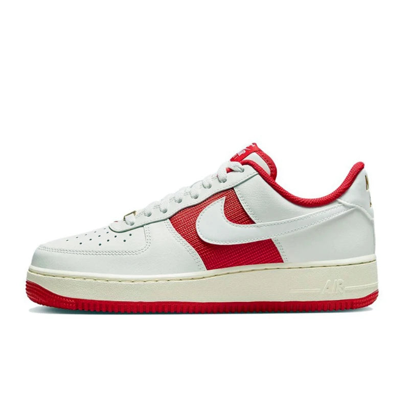حذاء تزلج Nike Air Force 1 07 للرجال والنساء كلاسيكي باللونين الأسود والأبيض مصنوع من الجلد الأصلي غير قابل للانزلاق ومريح للجري من Af1