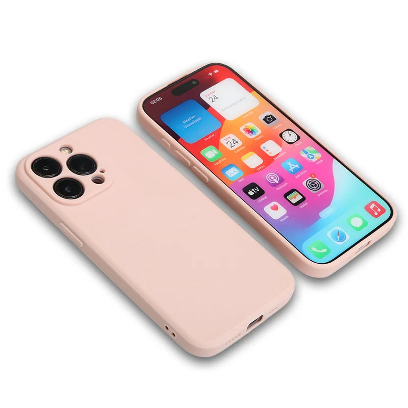 جراب سيليكون سائل أصلي لهاتف iPhone 14 13 12 11 15 Pro Max Mini غطاء مقاوم للصدمات X XS XR 6 7 8 Plus جرابات هواتف إكسسوارات