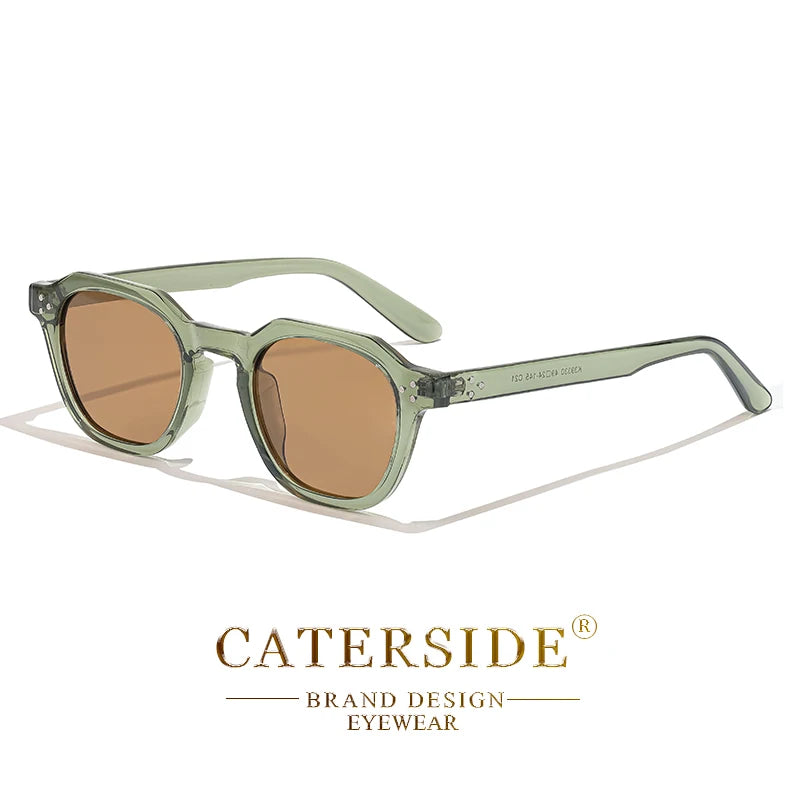 نظارات شمسية CATERSIDE ريترو مستقطبة للرجال خفيفة الوزن بإطار TR90 متعدد الأضلاع للنساء نظارات شمسية خارجية عالية الجودة للسفر