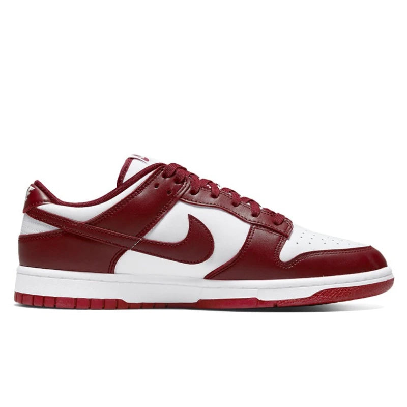 حذاء تزلج Nike Dunk Retro أسود وأبيض للرجال والنساء كلاسيكي من الجلد الأصلي غير قابل للانزلاق ومريح للجري
