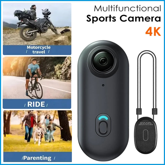 كاميرا رياضية خارجية بدقة 4K FHD 1080P في خوذة دراجة نارية رياضية صغيرة للتصوير والدراجات وكاميرا الجسم وتسجيل الفيديو