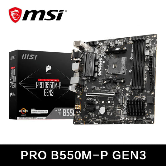 لوحة أم MSI PRO B550M-P GEN3 للألعاب من AMD AM4 DDR4 M.2 تدعم وحدة المعالجة المركزية Ryzen وسلسلة R3 وR5 وR7 ولوحة أم للكمبيوتر المكتبي من سلسلة 5000 و3000 