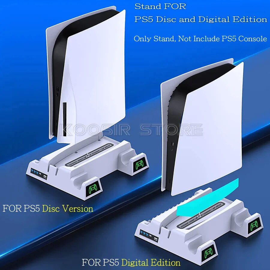 أحدث حامل عمودي لجهاز PS5 وقاعدة شحن ووحدة تحكم ومروحة تبريد لجهاز Sony Playstation 5 وملحقات وحدة التحكم PS 5 
