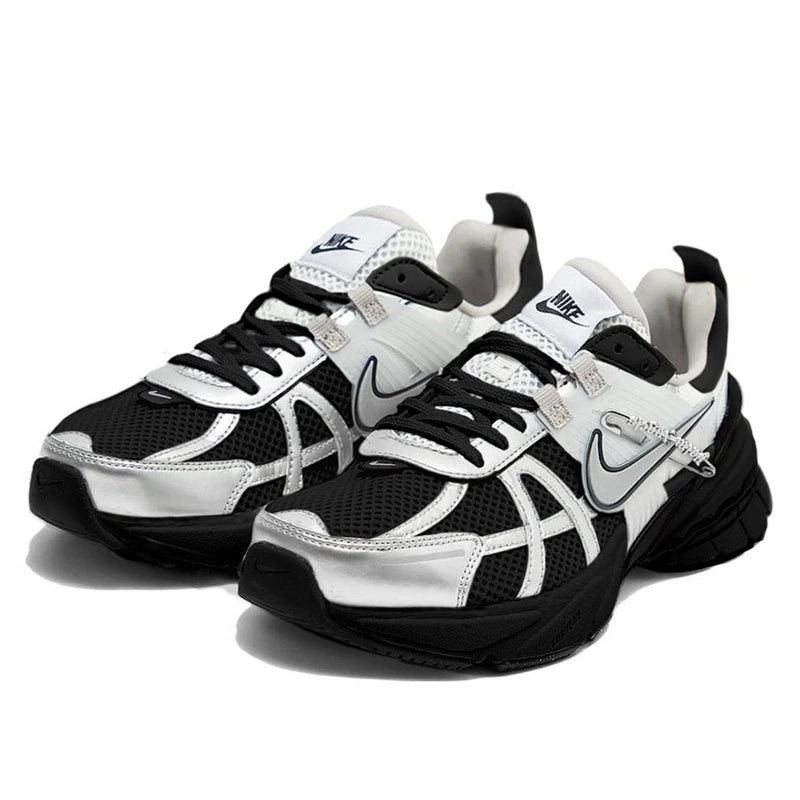 حذاء جري أصلي من Nike V2K Run Mesh للرجال والنساء، خفيف الوزن، مزود ببطانة تدليك، حذاء رياضي للمشي في الهواء الطلق