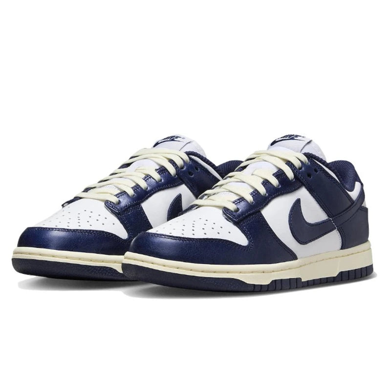 حذاء تزلج Nike Dunk Retro أسود وأبيض للرجال والنساء كلاسيكي من الجلد الأصلي غير قابل للانزلاق ومريح للجري