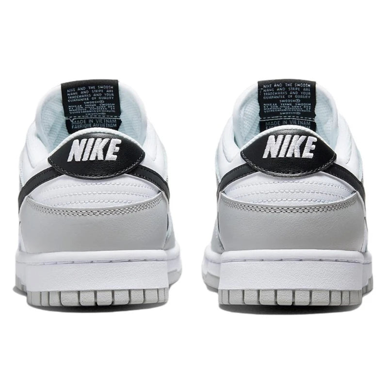 حذاء تزلج Nike Dunk Retro أسود وأبيض للرجال والنساء كلاسيكي من الجلد الأصلي غير قابل للانزلاق ومريح للجري