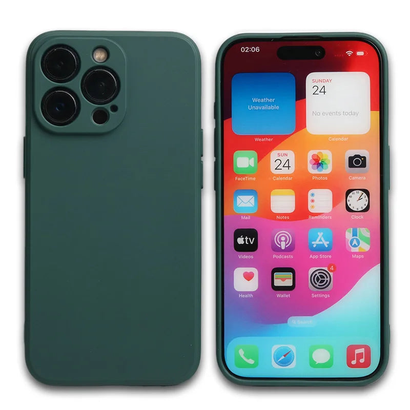 جراب سيليكون سائل أصلي لهاتف iPhone 14 13 12 11 15 Pro Max Mini غطاء مقاوم للصدمات X XS XR 6 7 8 Plus جرابات هواتف إكسسوارات