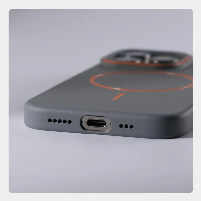 جراب هاتف Magsafe بسيط فائق النحافة لهاتف Iphone 16 Pro Max 15 Pro 14 13 12 مع عدسات ملونة غير لامعة وشحن لاسلكي وغطاء صلب من البولي كربونات