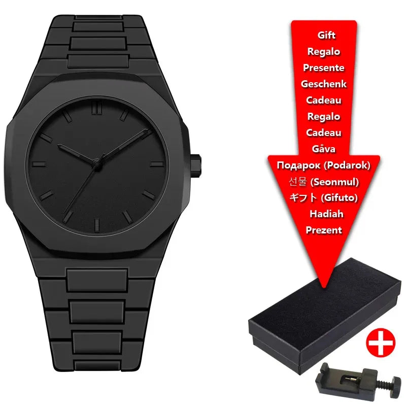 2025 Fashion Middle East Arabic Numerals 40mm Dial Quartz Men's Watch TPU Plastic Waterproof Calendar Watch Can Be Customized