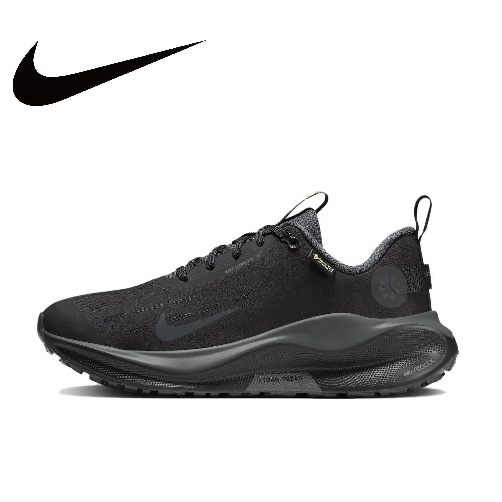 حذاء رياضي رجالي أصلي من NIKE React Infinity Run Flyknit 4 GTX Low جديد، حذاء ممتص للصدمات ومقاوم للتآكل