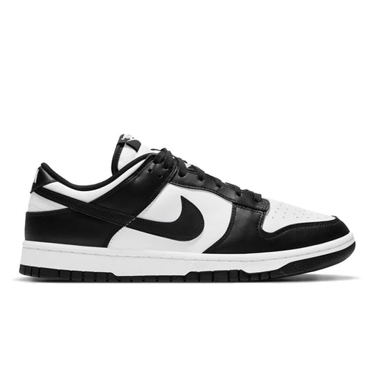 حذاء تزلج Nike Dunk Retro أسود وأبيض للرجال والنساء كلاسيكي من الجلد الأصلي غير قابل للانزلاق ومريح للجري