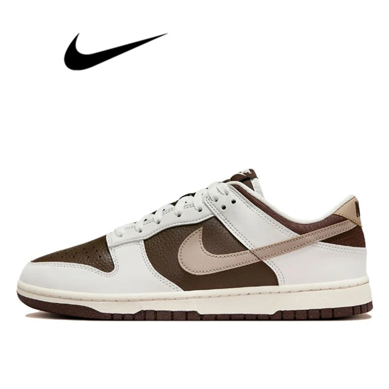 حذاء تزلج Nike Dunk Retro أسود وأبيض للرجال والنساء كلاسيكي من الجلد الأصلي غير قابل للانزلاق ومريح للجري