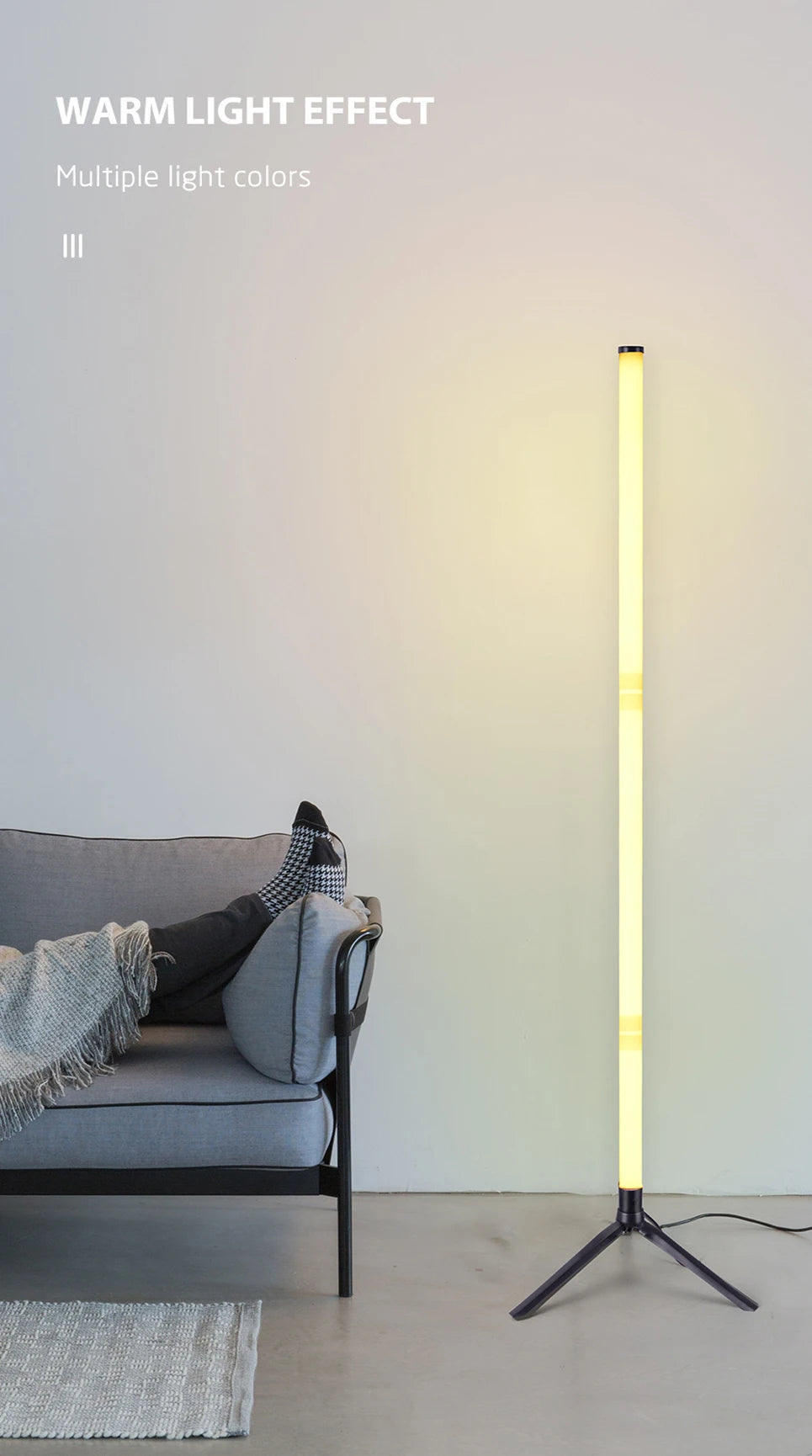 مصباح أرضي LED RGB مع تحكم عن بعد بالموسيقى ومزامنة الموسيقى وإضاءة زاوية مزاجية، مصابيح قائمة ذكية حديثة لغرفة النوم وغرفة المعيشة