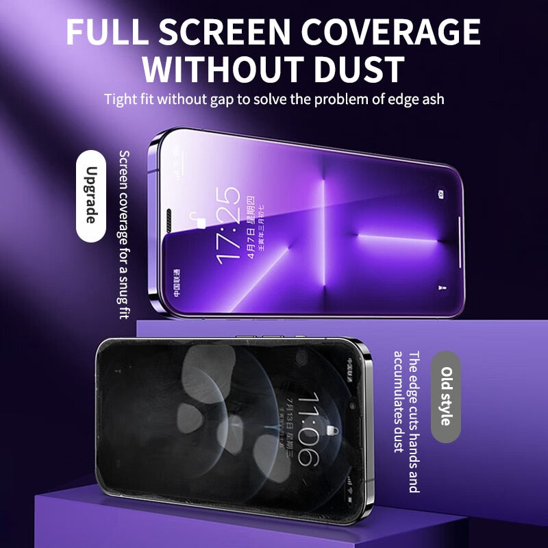 8K قطعتين من الزجاج المقوى بغطاء كامل لهاتف iPhone 14 13 12 11 Pro Max يوفر واقي شاشة مساعد لهاتف iPhone 14 Plus XR MAX