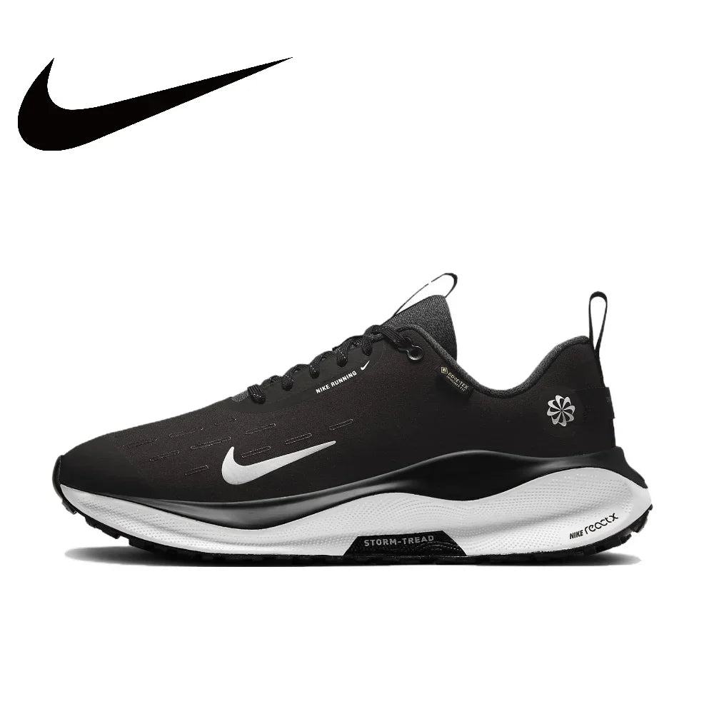 حذاء رياضي رجالي أصلي من NIKE React Infinity Run Flyknit 4 GTX Low جديد، حذاء ممتص للصدمات ومقاوم للتآكل