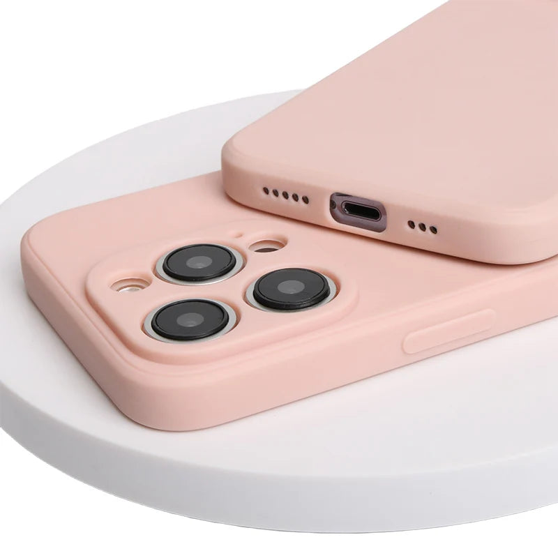 جراب سيليكون سائل أصلي لهاتف iPhone 14 13 12 11 15 Pro Max Mini غطاء مقاوم للصدمات X XS XR 6 7 8 Plus جرابات هواتف إكسسوارات