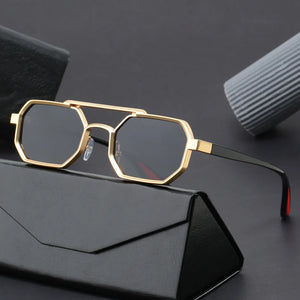 New Vintage Square Sunglasses Women Men Rectangle Sun Glasses Female Polygon Eyewear Oculos De Sol for Male Female Eyeglasses
