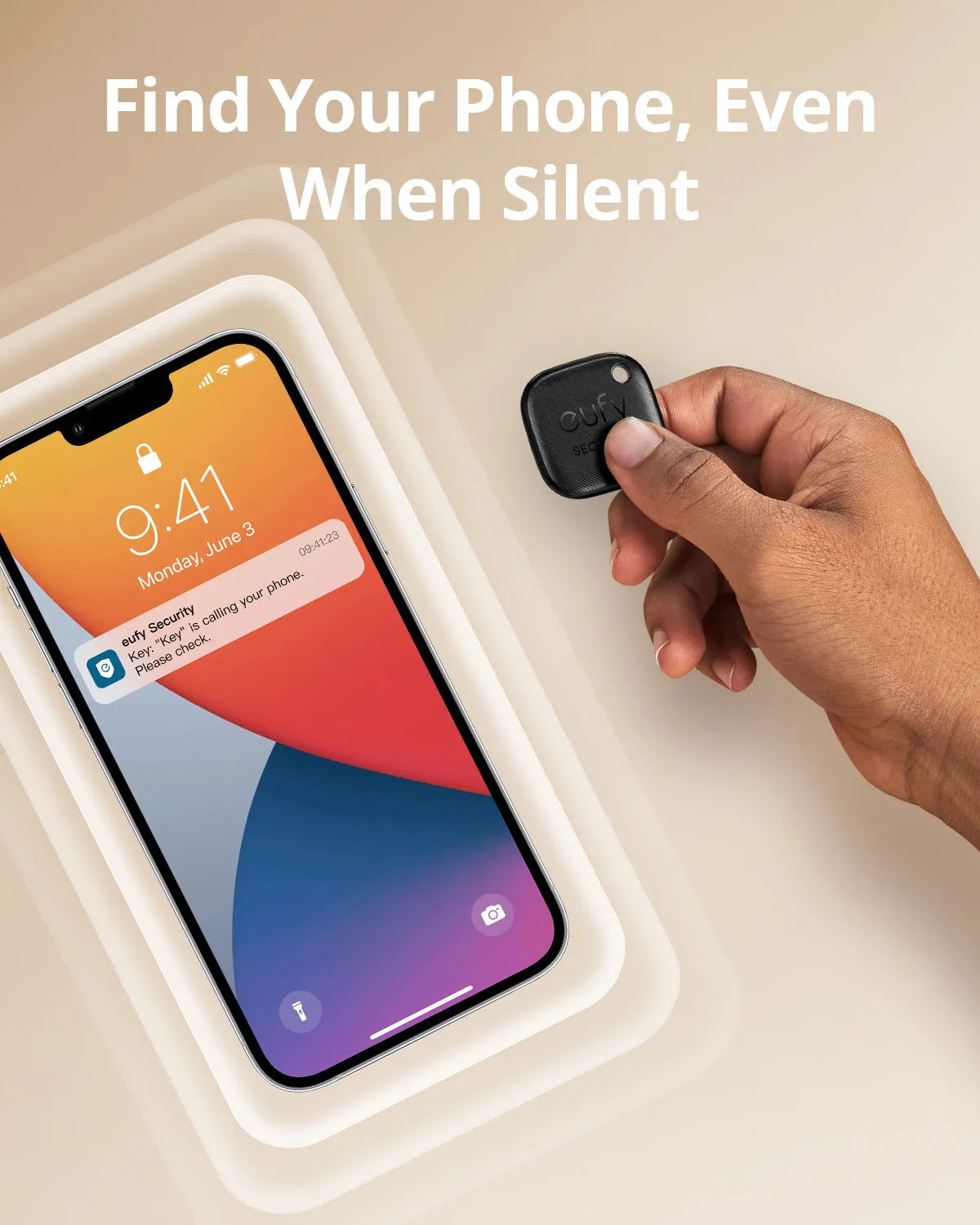 يعمل eufy Security SmartTrack Link مع Apple Find My Key Finder Bluetooth Tracker لسماعات الأذن والأمتعة Phone Finder IOS 