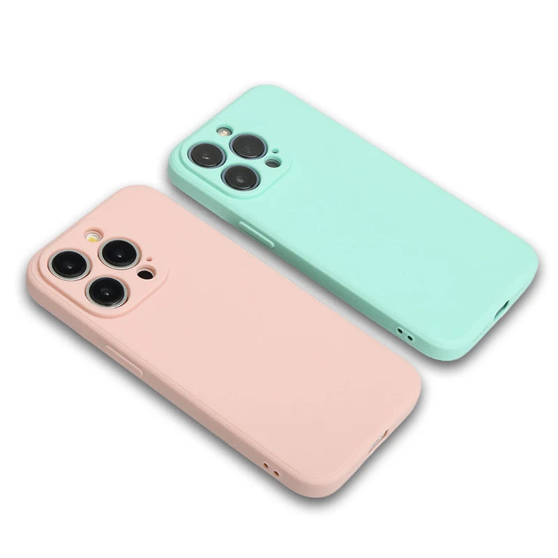 جراب سيليكون سائل أصلي لهاتف iPhone 14 13 12 11 15 Pro Max Mini غطاء مقاوم للصدمات X XS XR 6 7 8 Plus جرابات هواتف إكسسوارات