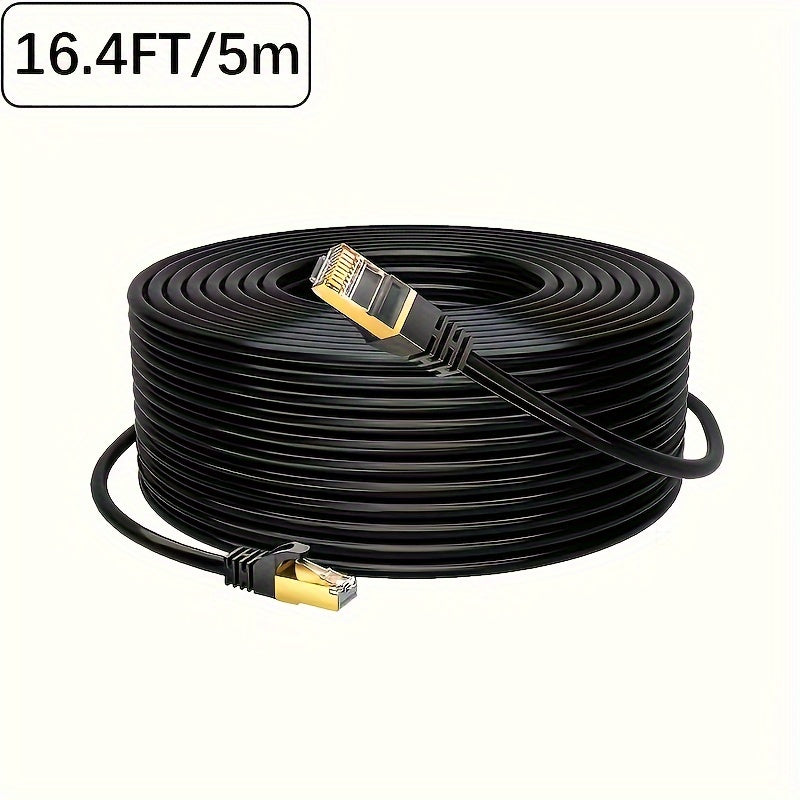 كابل إيثرنت Cat 8 بطول 182.88 سم محمي للاستخدام الداخلي والخارجي عالي السرعة، دفن مباشر 26AWG Cat8 سلك شبكة LAN، سلك توصيل SFTP بسرعة 40 جيجابت في الثانية و2000 ميجاهرتز، كابل RJ45 مثبت في الحائط لجهاز التوجيه/المودم/Xbox.