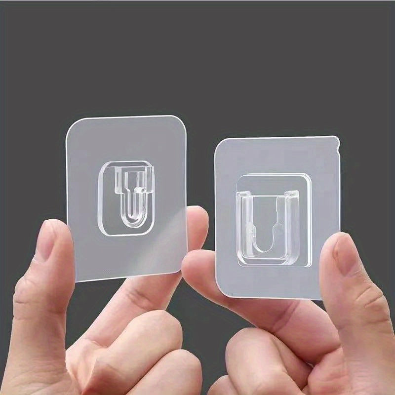 10 Pairs of Seamless Snap Buckles, Multifunctional Punch-Free Hooks, Strong Wall-Mounted Wall-Mounted Sockets, Routing Storage Holders, Utility Hooks