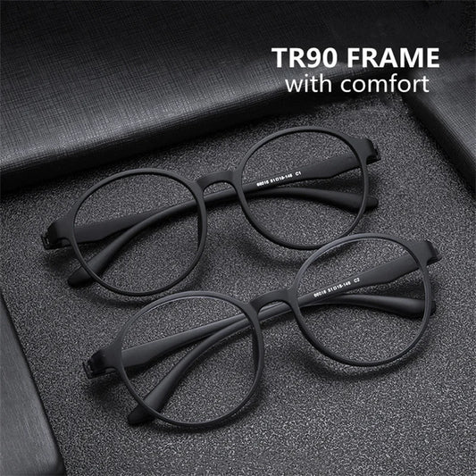 نظارات قراءة TR90 مضادة للضوء الأزرق للنساء والرجال بإطارات دائرية عتيقة نظارات لقصر النظر الشيخوخي +1+1.5+2+2.5+3.0 +6.0 