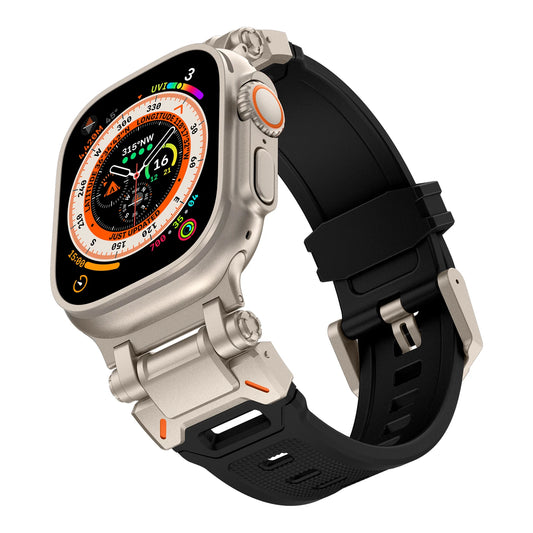 حزام معدني + سيليكون لساعة Apple Watch Ultra Band 49 مم 44 مم 45 مم 40 مم 41 مم 42 مم 38 مم سوار iWatch Series 9 6 5 4 3 7 8 SE 